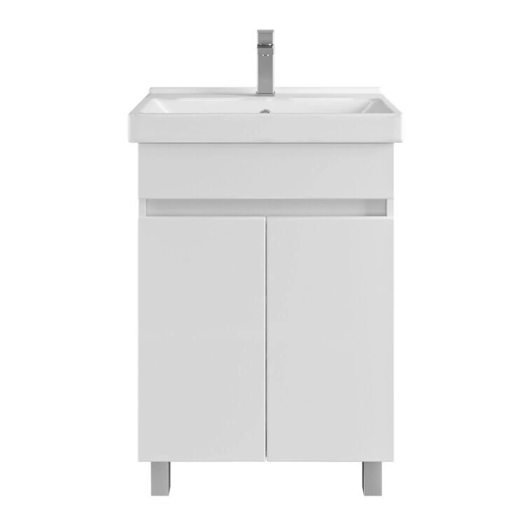 Тумба напольная SanStar Квадро 50 с раковиной Fest 50 белый от магазина Vanna-Vanna.ru!