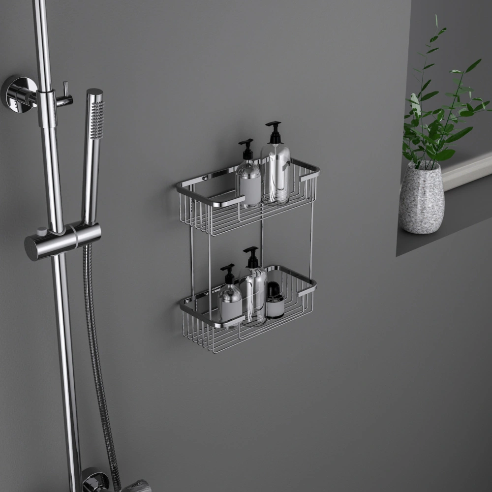 Полка двойная Timo Saona 13083/00 хром от магазина Vanna-Vanna.ru!