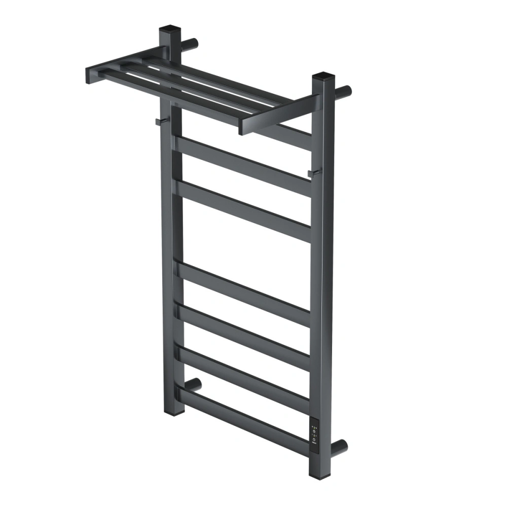 Полотенцесушитель электрический APEXTERMO Terra TR11184GF 800x400 с крючками и полкой, графит металлик от магазина Vanna-Vanna.ru!