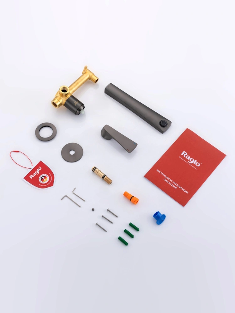 Смеситель для раковины встраиваемый Raglo R07.11.09, графит от магазина Vanna-Vanna.ru!