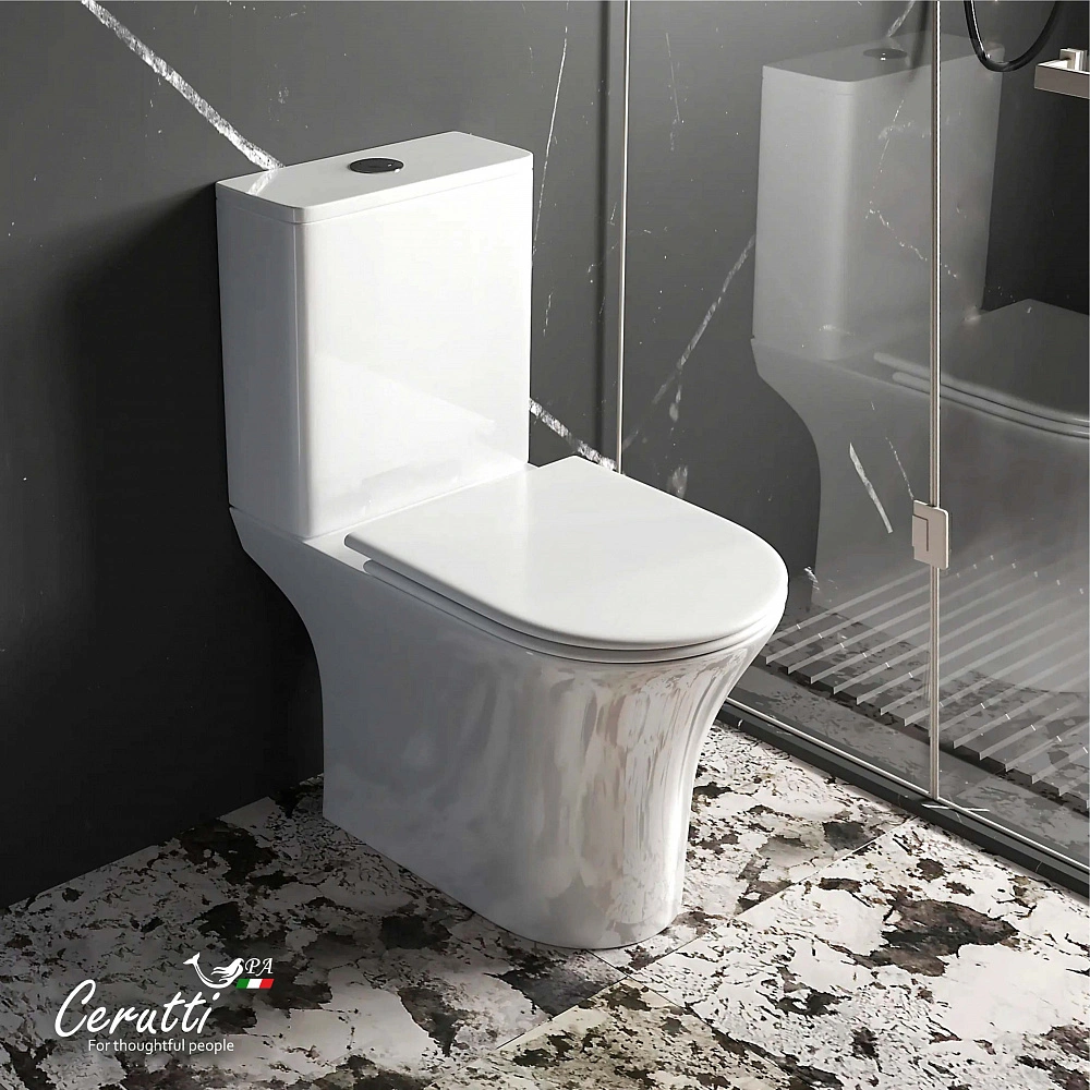 Унитаз напольный Ceruttispa BERNINA Tornado CT11133 безободковый от магазина Vanna-Vanna.ru!