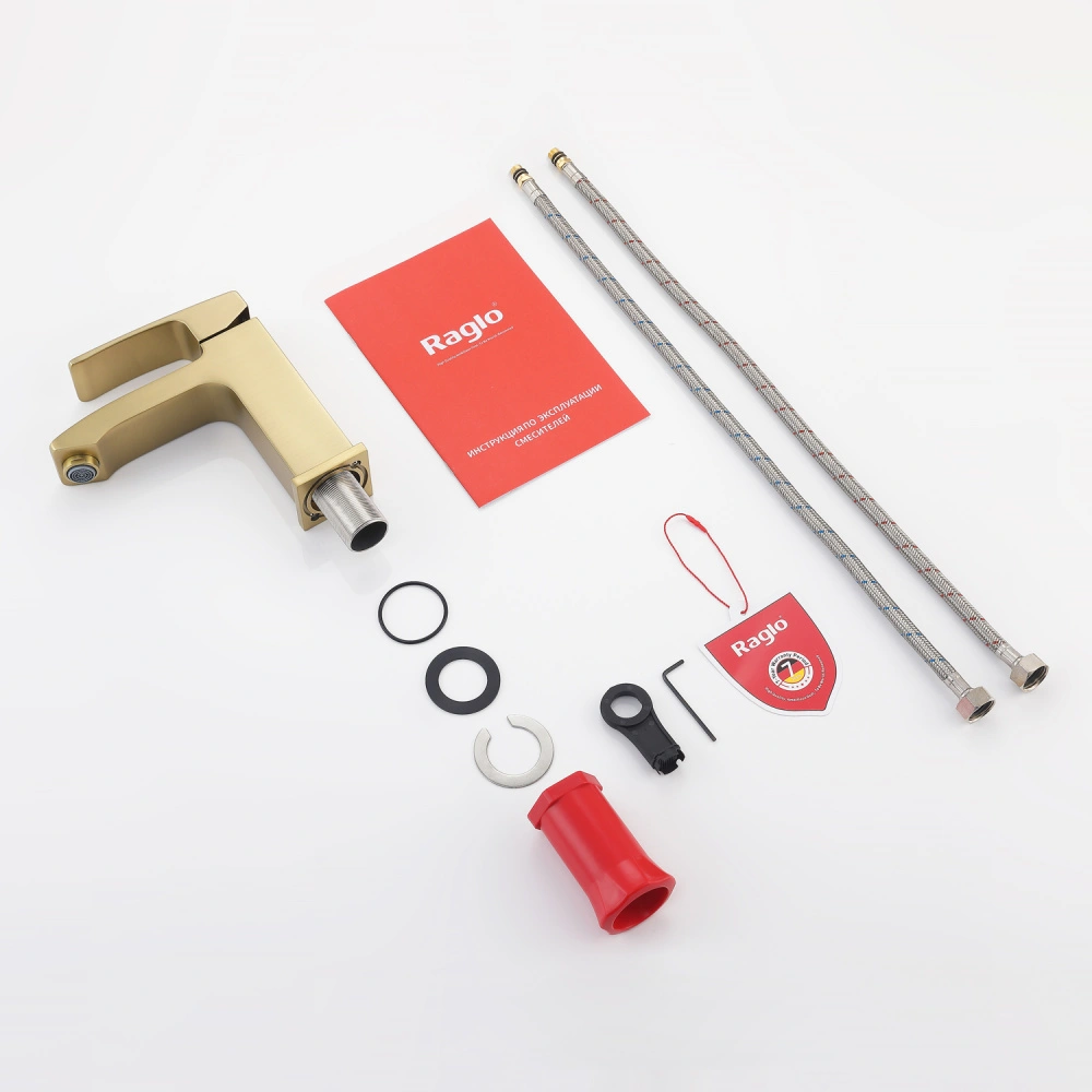 Смеситель для раковины Raglo R01.10.03, золотой сатин от магазина Vanna-Vanna.ru!