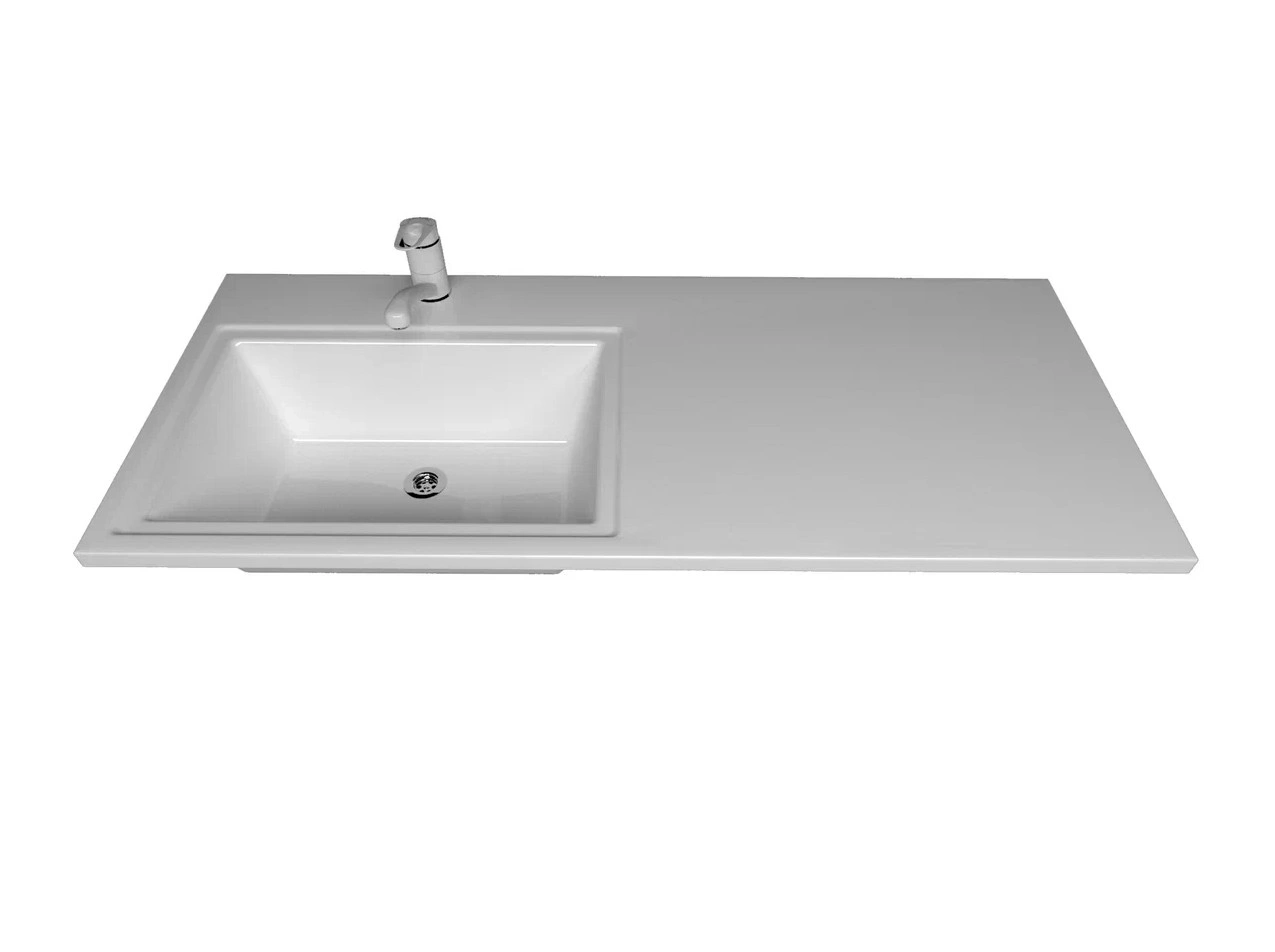 Тумба напольная Stella Polar Мадлен 110 с раковиной Мадлен 110, L 2 ящика, белый от магазина Vanna-Vanna.ru!