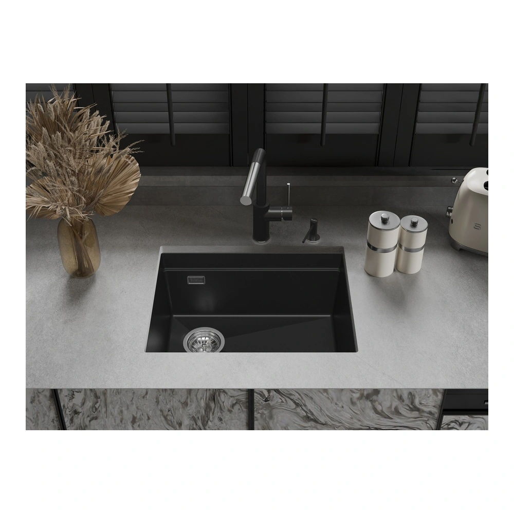 Кухонная мойка Rivelato LINO LN-554-L, черный от магазина Vanna-Vanna.ru!