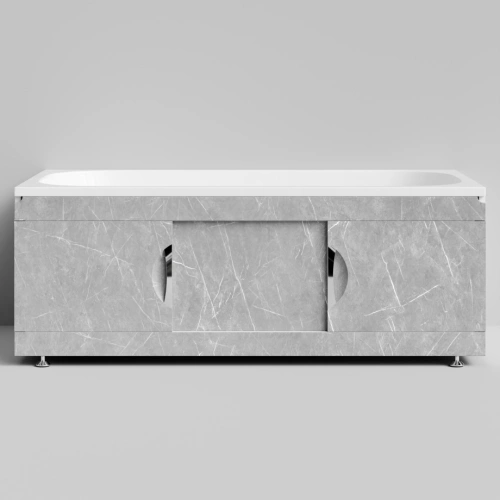 Экран под ванну Vod-ok Топ 150 раздвижной Мрамор Белый софт тач от магазина Vanna-Vanna.ru!