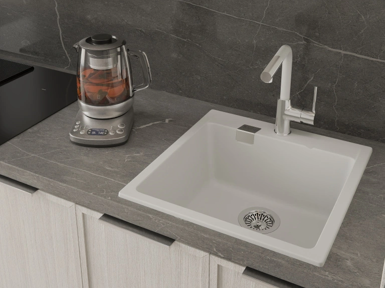 Кухонная мойка Rivelato RAUM RM-50, иней от магазина Vanna-Vanna.ru!