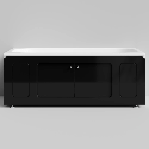 Экран под ванну Vod-ok Лидер 150 раздвижной Черный глянец от магазина Vanna-Vanna.ru!