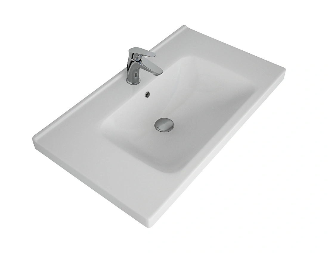 Тумба с раковиной подвесная Dreja Big Inn 80 см, дуб кантри