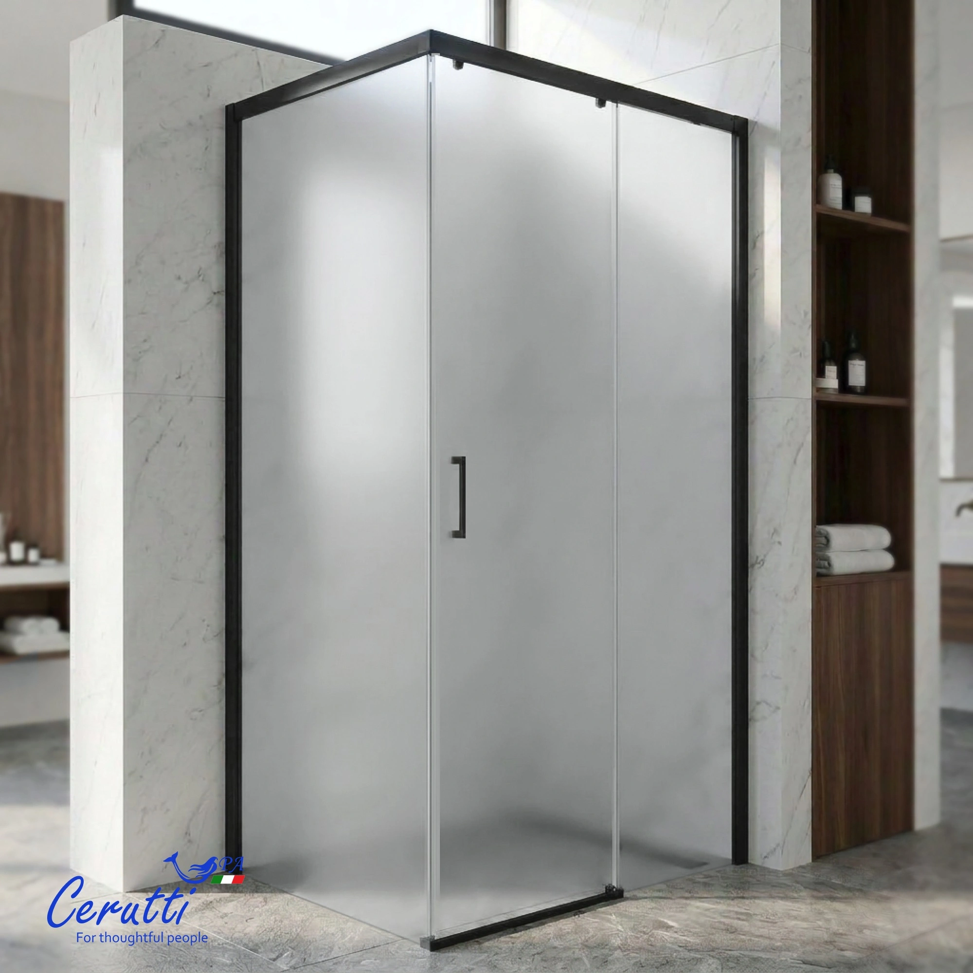 Душевое ограждение Ceruttispa ВИТО (VITO) 110BF R (110x80x195) от магазина Vanna-Vanna.ru!
