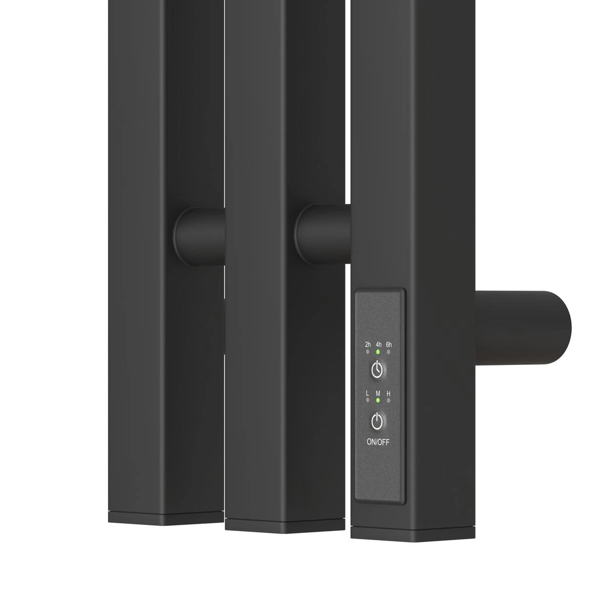 Полотенцесушитель электрический APEXTERMO Sirius SR10122BM 1200x120 с крючками, черный матовый от магазина Vanna-Vanna.ru!