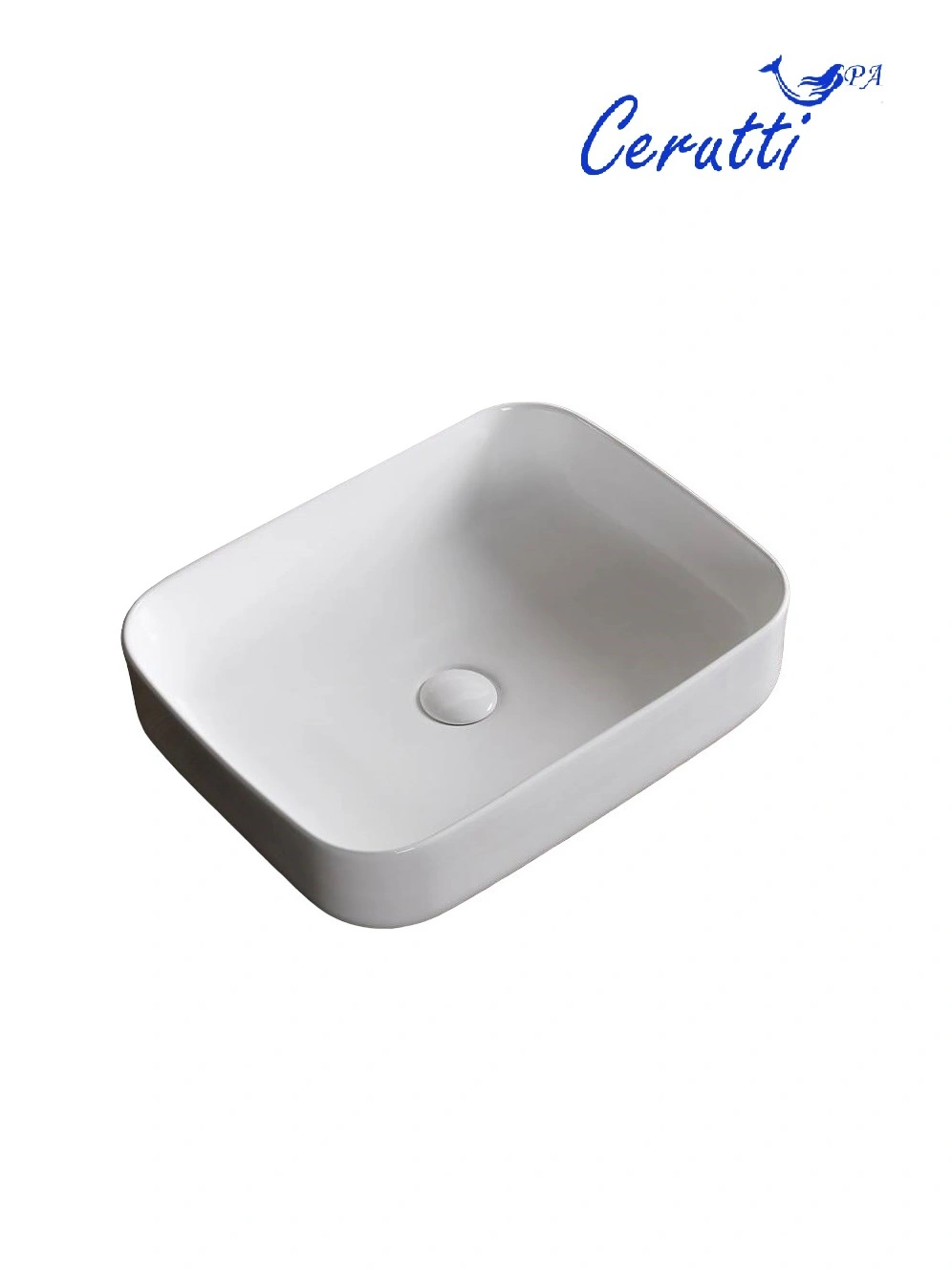 Раковина Ceruttispa CR0084 накладная, белая, прямоугольная 500х400х135 от магазина Vanna-Vanna.ru!