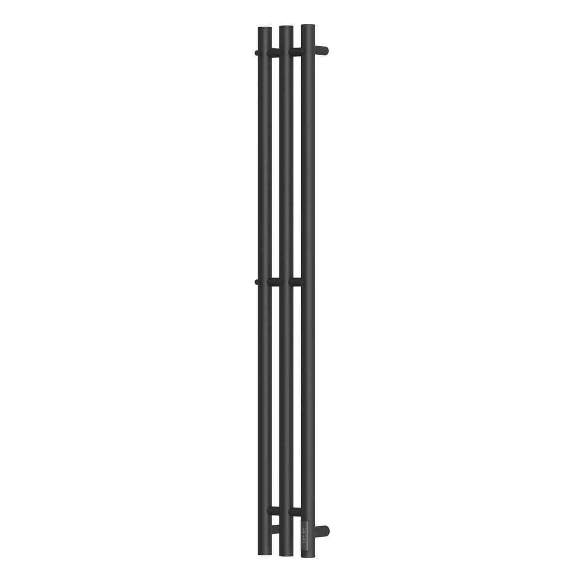 Полотенцесушитель электрический APEXTERMO Luna LN10112BM 1100x120 с крючками, черный матовый от магазина Vanna-Vanna.ru!
