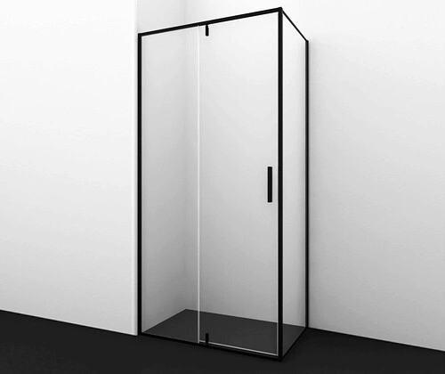 Душевой уголок Wasserkraft Elbe 74P19 100х100 прямоугольный, без поддона, прозрачное стекло, черный от магазина Vanna-Vanna.ru!