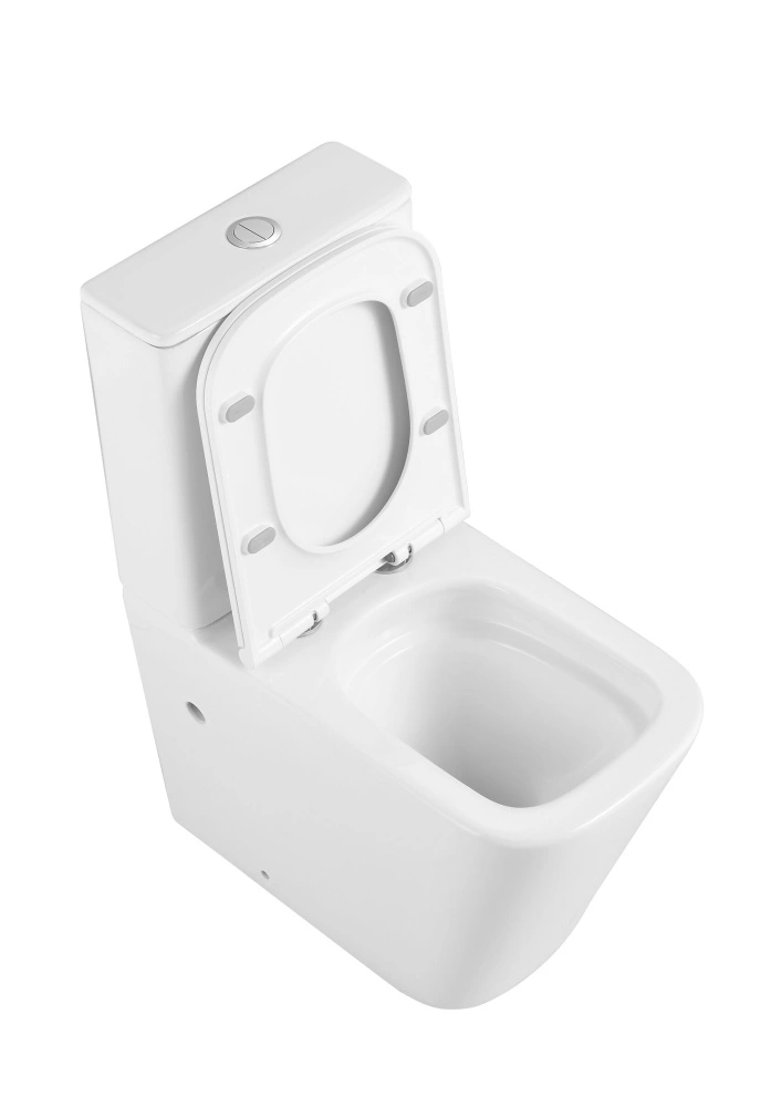 Унитаз SantiLine SL-5028 напольный, безободковый, торнадо, белый от магазина Vanna-Vanna.ru!