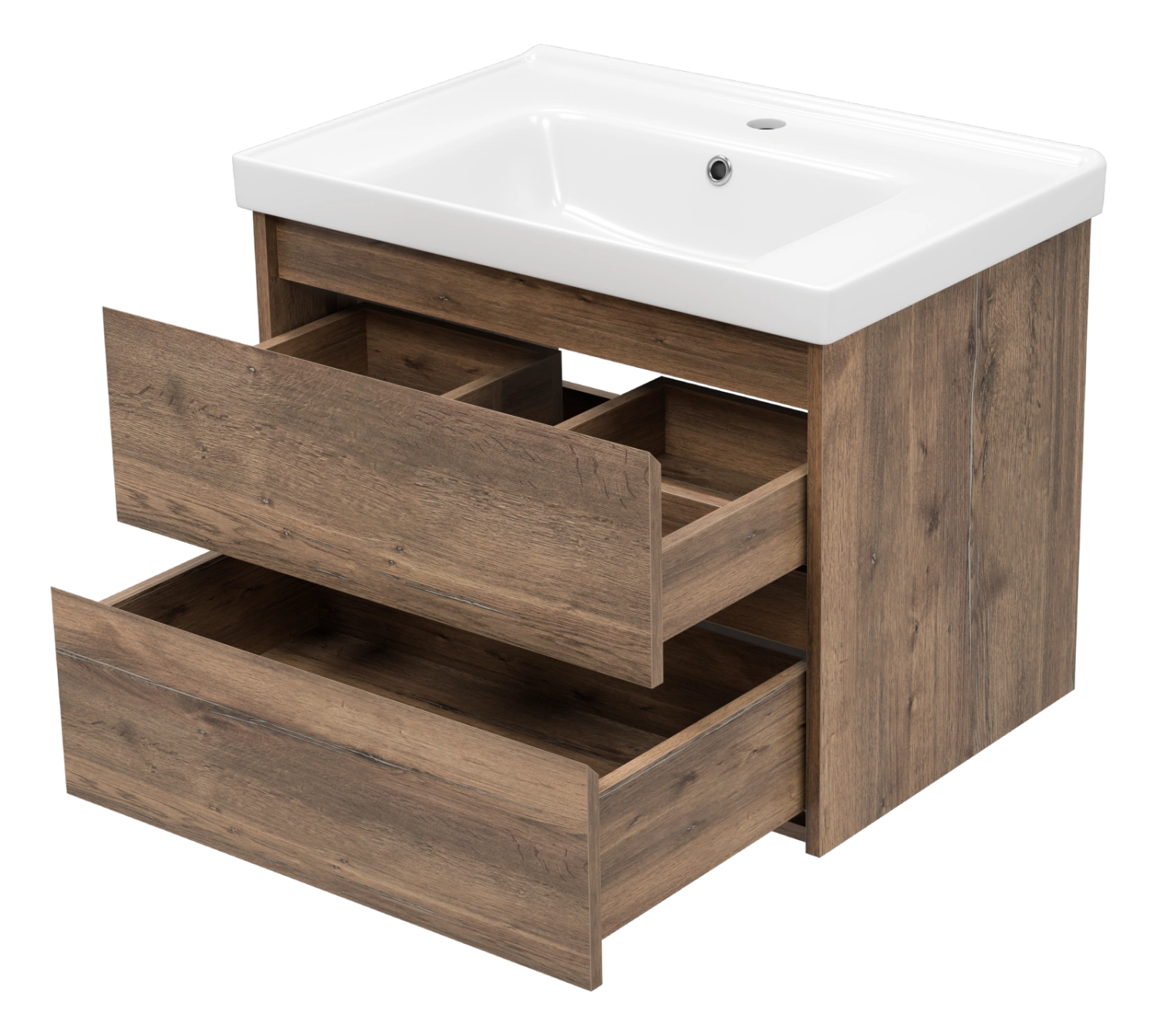 Тумба с раковиной Brevita Dallas 70 подвесная, дуб галифакс от магазина Vanna-Vanna.ru!