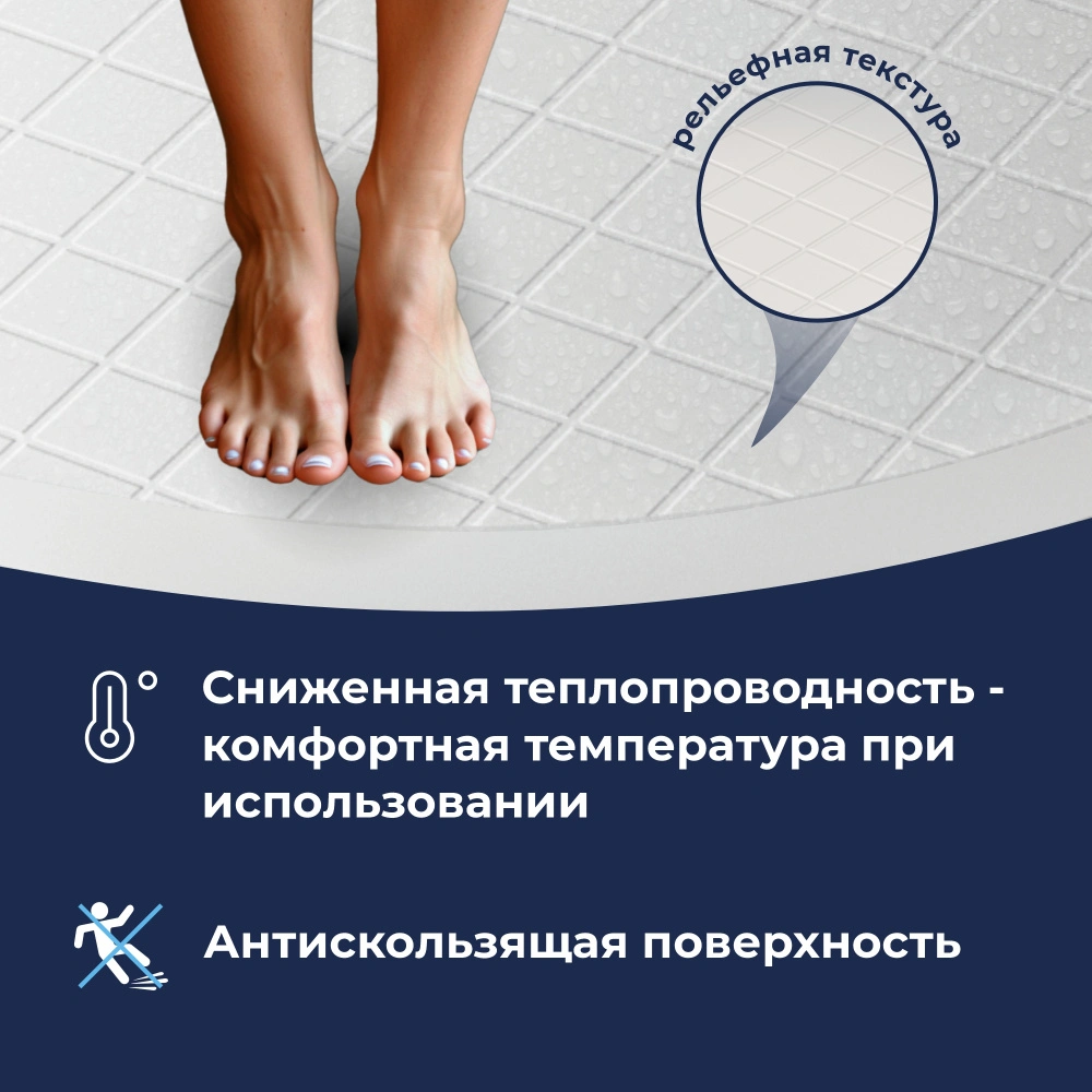Душевой поддон квадратный RGW SMC-W Белый 90*90 от магазина Vanna-Vanna.ru!