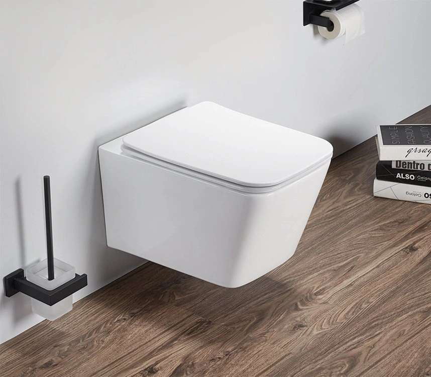 Унитаз подвесной SantiLine SL-5007T+SL-01/K с инсталляцией и кнопкой, белый от магазина Vanna-Vanna.ru!