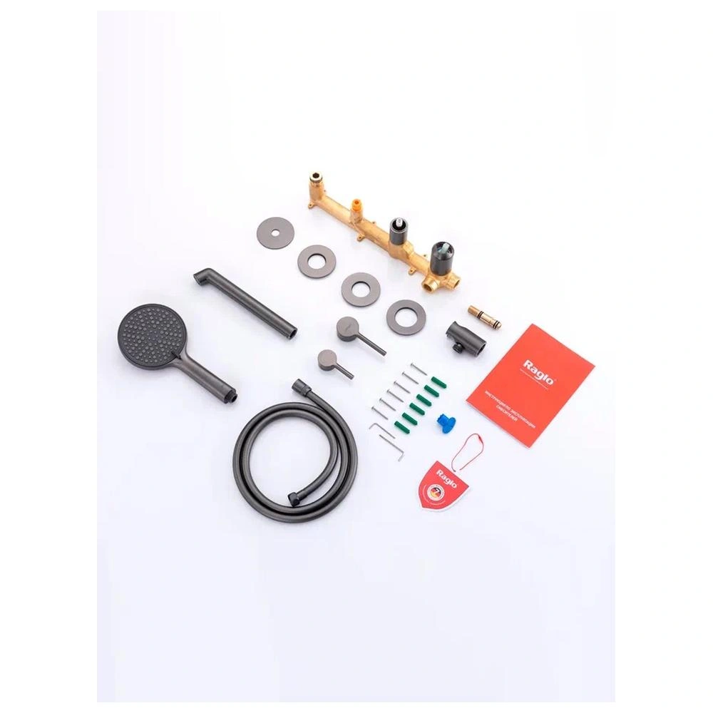 Смеситель для ванны встраиваемый Raglo R20.32.09, графит от магазина Vanna-Vanna.ru!