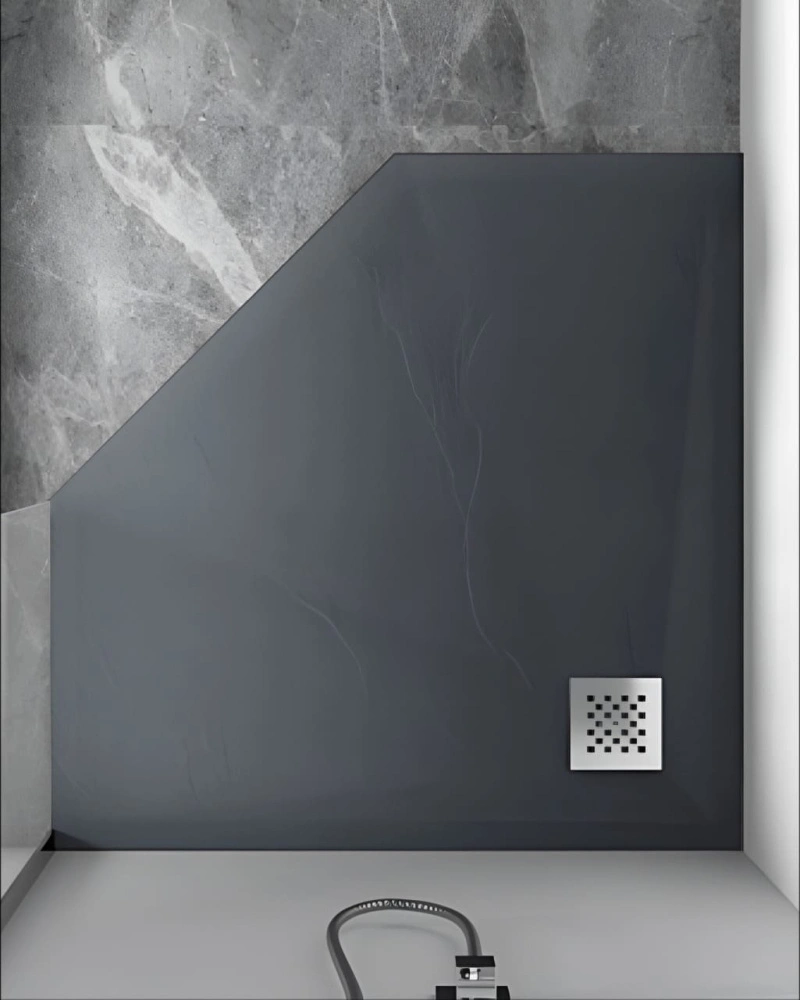 Душевой поддон трапеция RGW STONE TRAY-G (без решотки) Графит 90*90 от магазина Vanna-Vanna.ru!