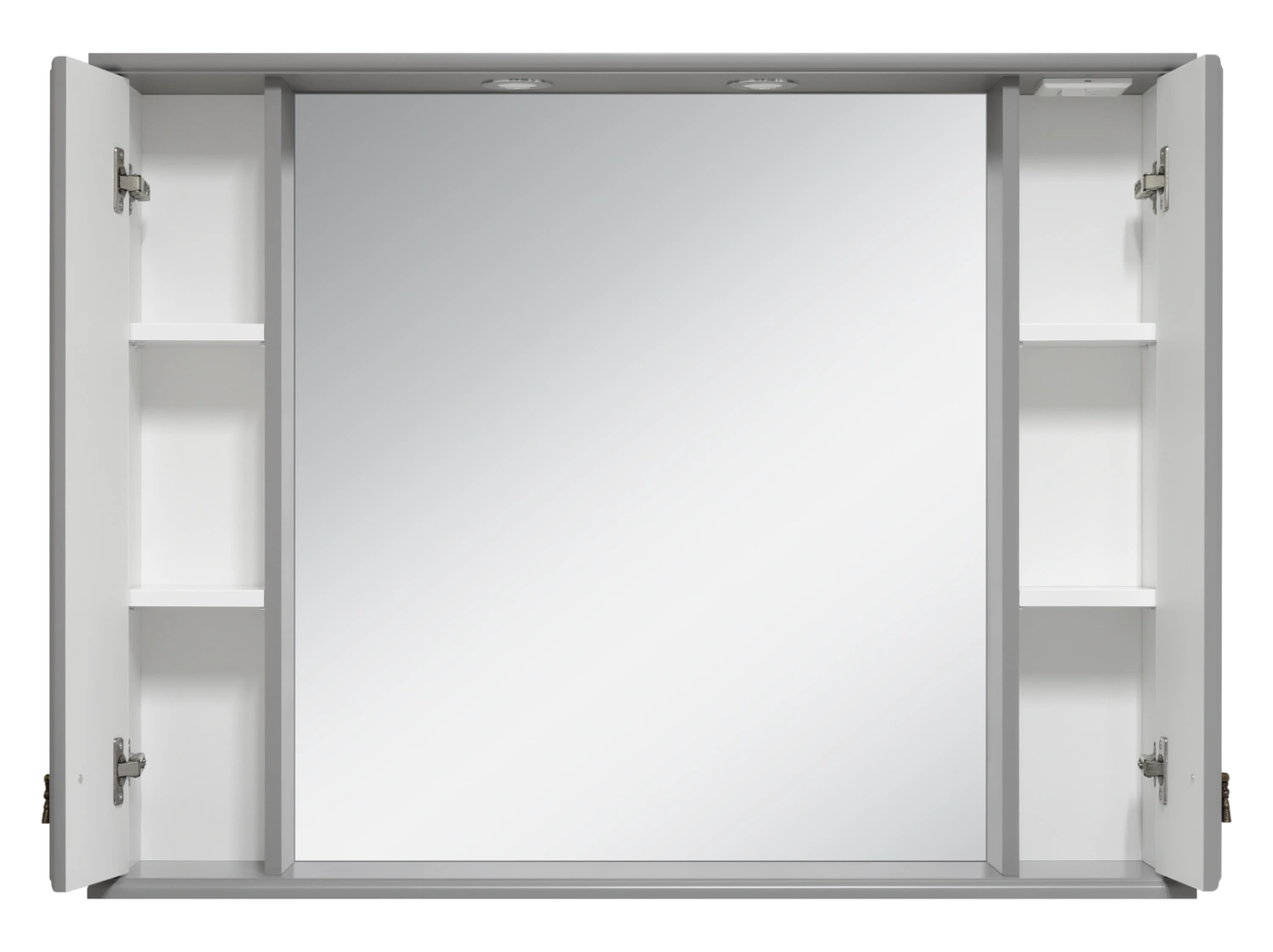 Зеркало со шкафчиком Misty Лувр 105, серый от магазина Vanna-Vanna.ru!