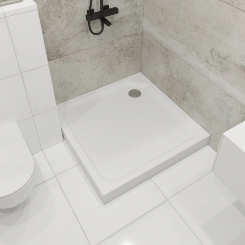 Поддон 1Marka Quadro квадрат 90*90 комплект с сифоном от магазина Vanna-Vanna.ru!