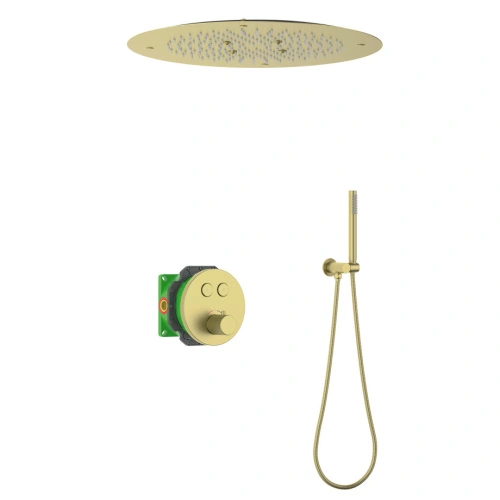 Душевая система встроенная с термостатом Timo Saona SX-2370/17SM золото матовое от магазина Vanna-Vanna.ru!