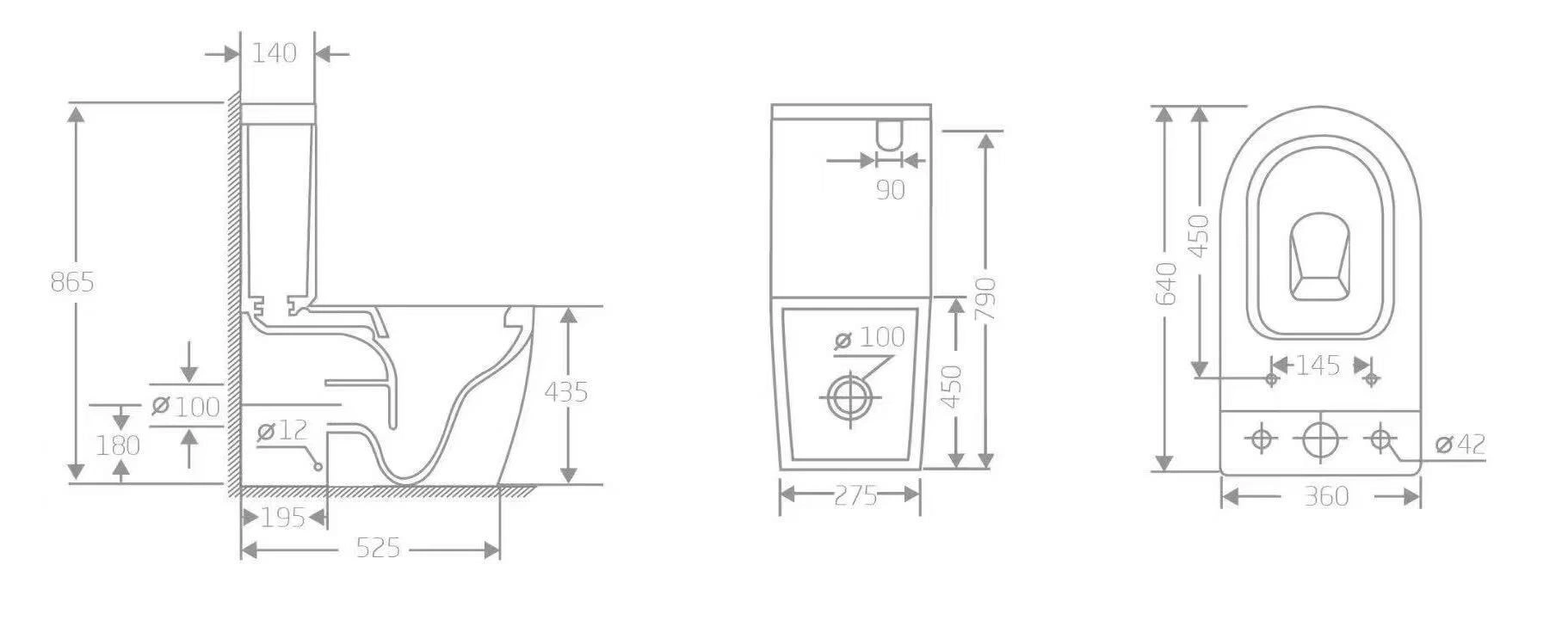 Унитаз SantiLine SL-5049 напольный, безободковый, торнадо, белый от магазина Vanna-Vanna.ru!