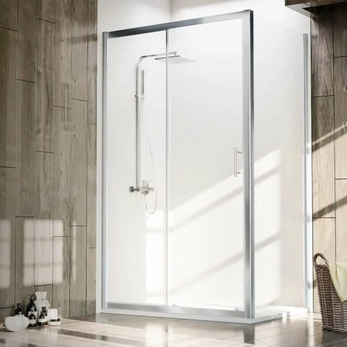 Душевой уголок Veconi RV072-14070-01-C4 140х70 без поддона, прозрачное стекло, хром от магазина Vanna-Vanna.ru!