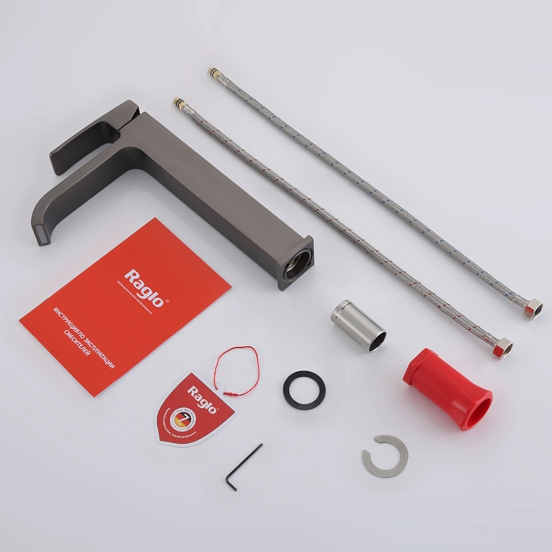 Смеситель для раковины высокий Raglo R02.15.09, графит от магазина Vanna-Vanna.ru!