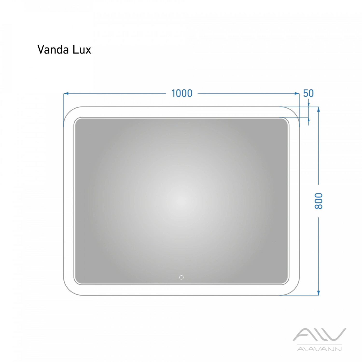 Зеркало Alavann Vanda Lux 100 свет, сенсор от магазина Vanna-Vanna.ru!