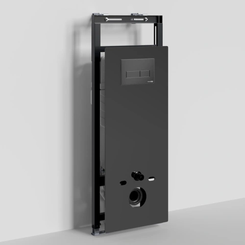 Инсталляция WasserKraft Salm 27TLT.010.ME.BL.MB03 для подвесного унитаза, с кнопкой от магазина Vanna-Vanna.ru!