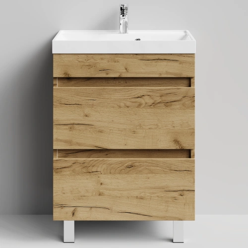 Тумба с раковиной Vod-ok Бест 60  напольная, Дуб Тортуга от магазина Vanna-Vanna.ru!