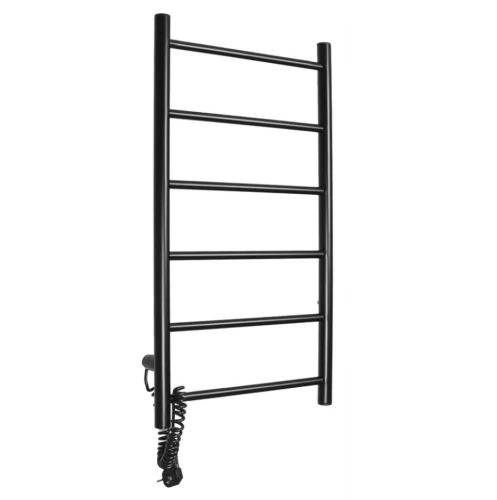 Полотенцесушитель электрический Domoterm Классик DMT 109-6 40х81 EK L левый, черный матовый от магазина Vanna-Vanna.ru!