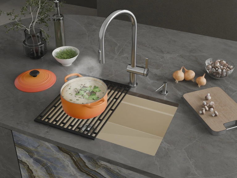 Кухонная мойка Rivelato LINO LN-654-L темно-бежевый от магазина Vanna-Vanna.ru!