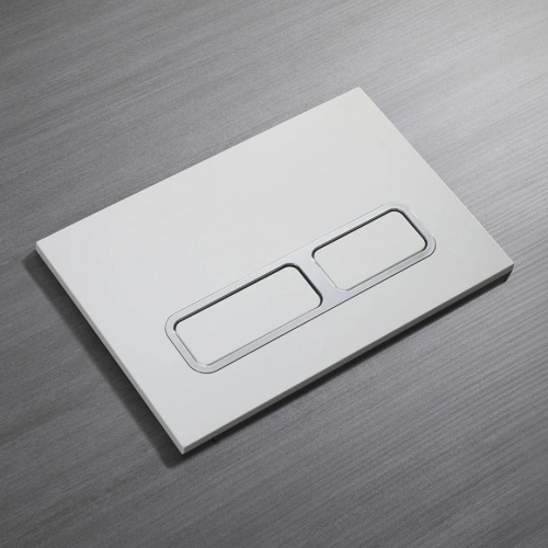 Кнопка смыва Veconi FLUSH V13, FLV13-MWC, 240х162х7, пластик, белый матовый,кайма - хром глянец