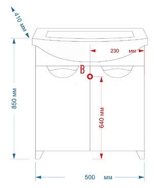 Тумба с раковиной Misty Лаванда 50 белый от магазина Vanna-Vanna.ru!
