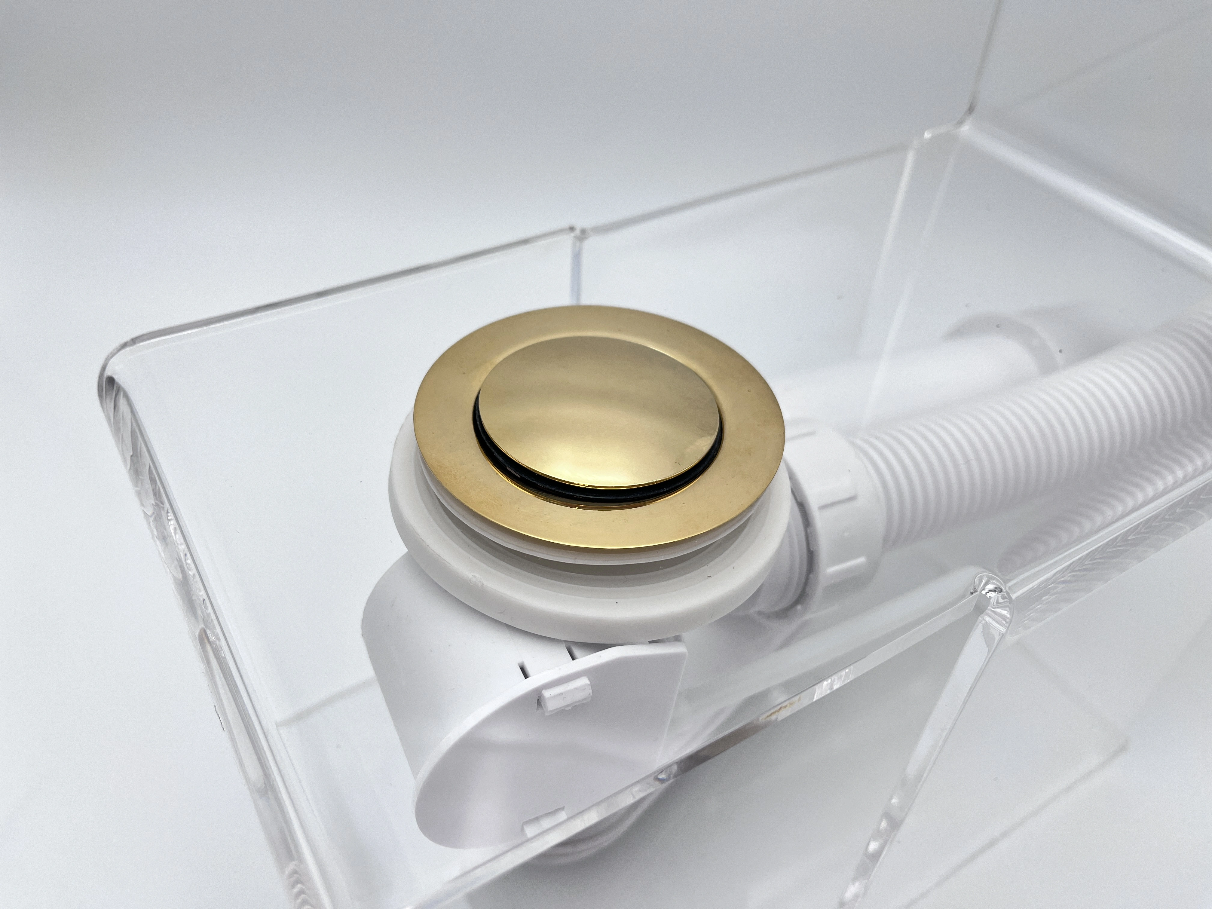 Слив перелив п/автомат Vega V55R 120см золото глянец