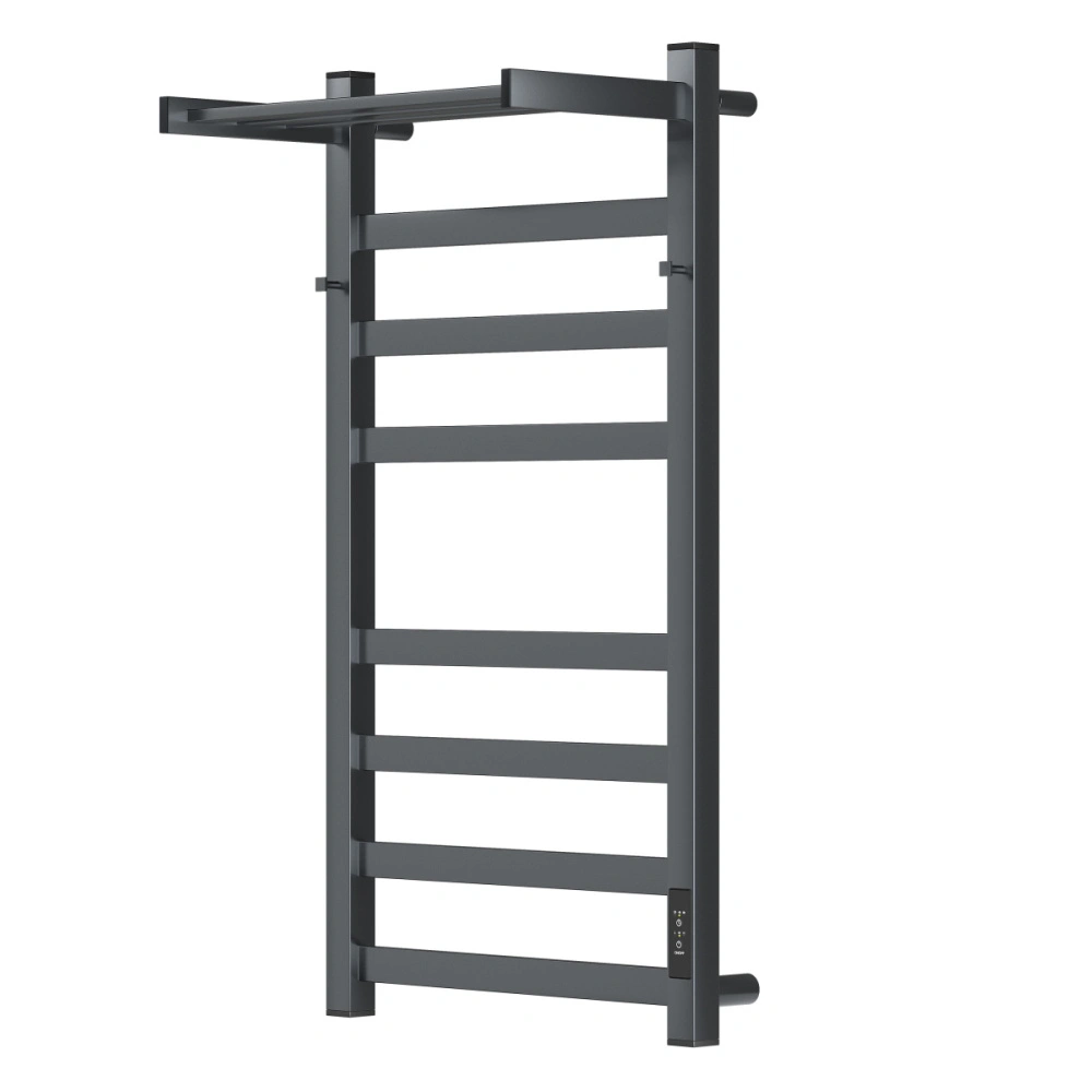 Полотенцесушитель электрический APEXTERMO Terra TR11184GF 800x400 с крючками и полкой, графит металлик от магазина Vanna-Vanna.ru!