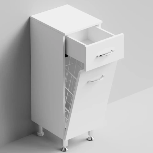 Тумба-комод Vod-ok Колумбия 30 с корзиной для белья, белая