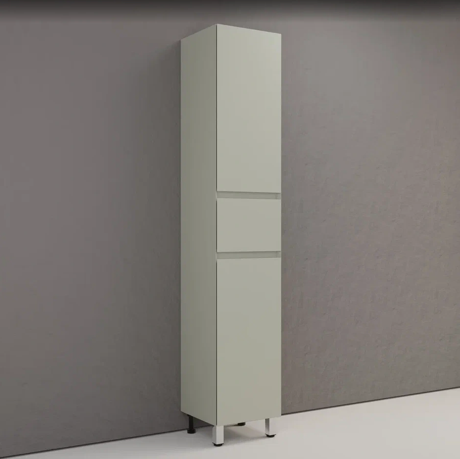 Пенал Style Line Манхэттен 36, напольный, 1 ящик, 2 двери, олива от магазина Vanna-Vanna.ru!