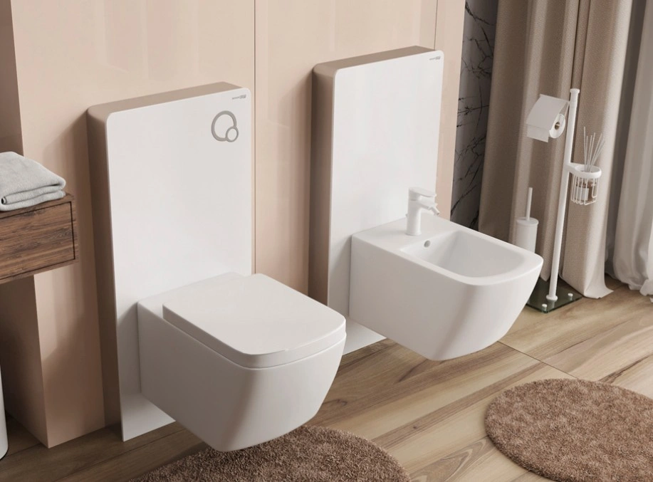 Комплект для биде со смесителем WasserKraft Naab 86BDT.050.WH.SQ7106 инсталляция (пристенный модуль) от магазина Vanna-Vanna.ru!
