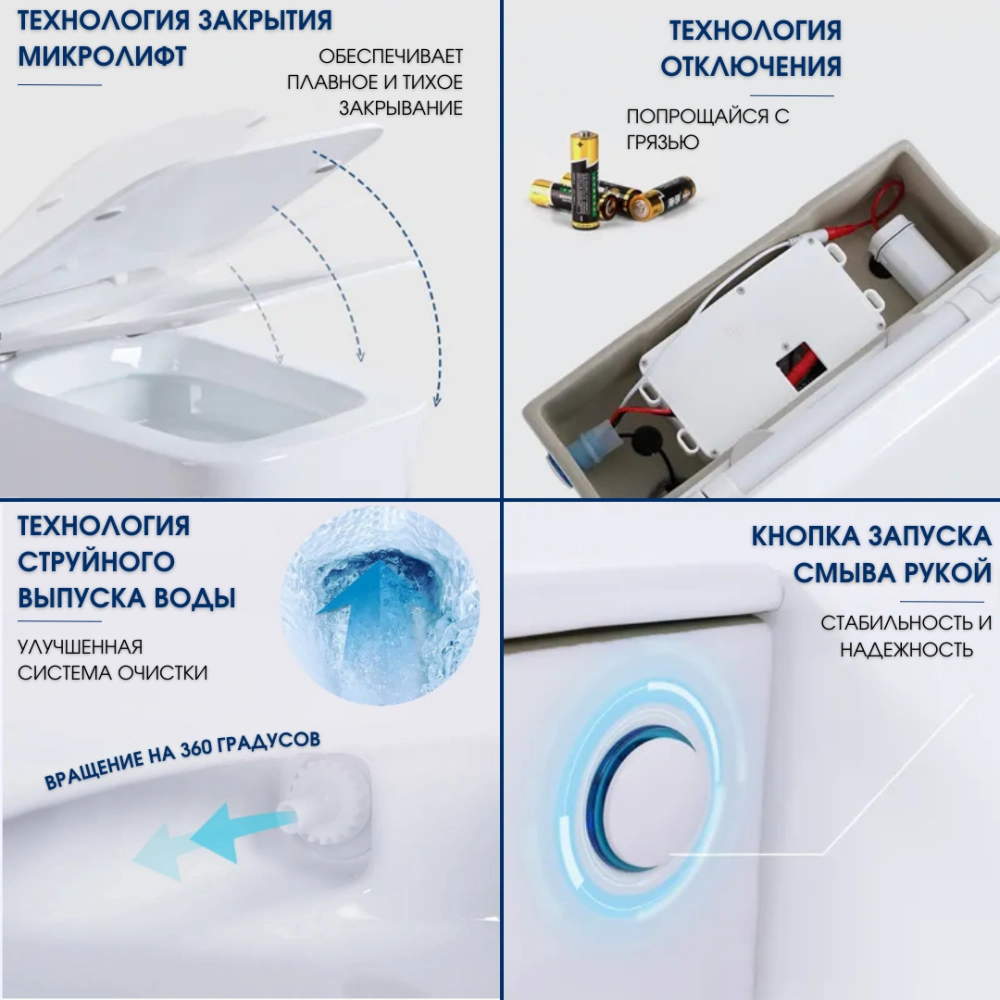 Унитаз Ceruttispa ARGENTERA Aria Pulse CT10590 подвесной, импульсный, белый от магазина Vanna-Vanna.ru!