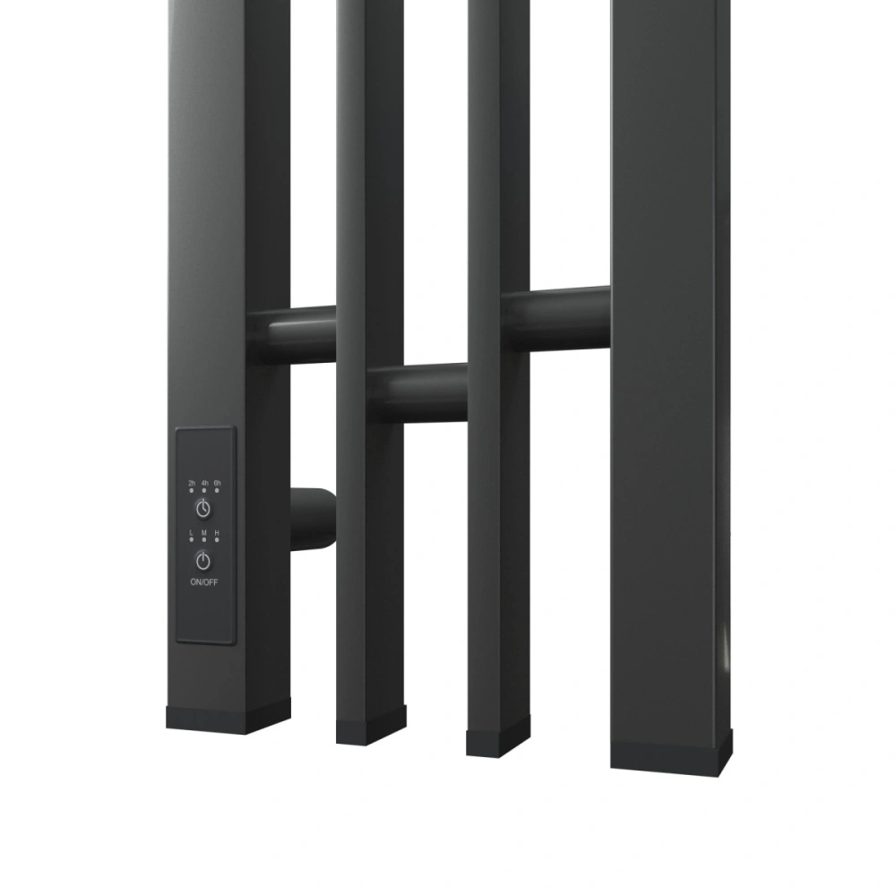 Полотенцесушитель электрический APEXTERMO Delta DL10122GF 1200x140 с крючками, графит металлик от магазина Vanna-Vanna.ru!