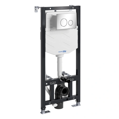 Инсталляция WasserKraft Aller 10TLT.010.ME.CH02 для подвесного унитаза, с кнопкой, хром от магазина Vanna-Vanna.ru!