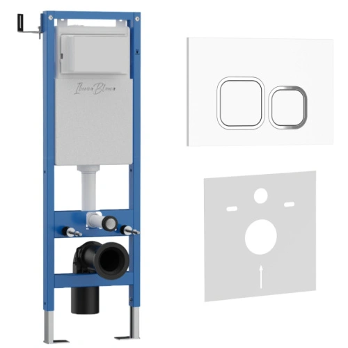 Комплект 2в1 IBERICA BLANCA инсталляция SILENCIO MINI, кнопка смыва ESTI-Q белый глянцевый (IB.001M.831) от магазина Vanna-Vanna.ru!