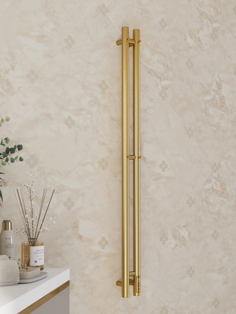 Полотенцесушитель электрический APEXTERMO Луна LN10111GL 1100x80 с крючками, золотой матовый от магазина Vanna-Vanna.ru!