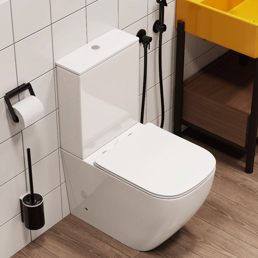 Унитаз напольный Ceruttispa MIMI (MIMI) CT8707 безободковый (620х380х830) от магазина Vanna-Vanna.ru!