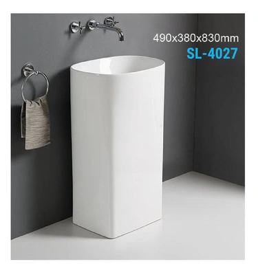 Раковина SantiLine SL-4027 керамическая напольная (моноблок)