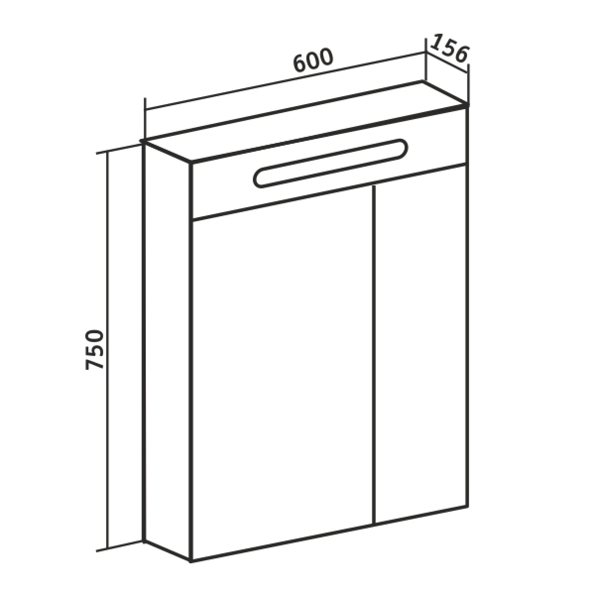 Зеркало-шкаф Runo Парма 60 белый