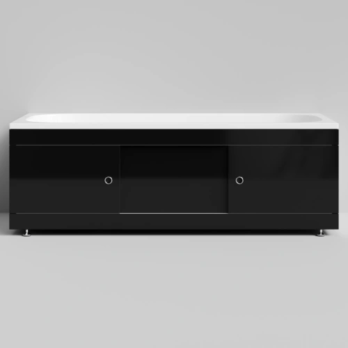 Экран под ванну Vod-ok Купе 170 раздвижной Черный глянец от магазина Vanna-Vanna.ru!